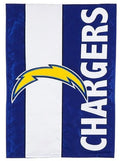 Los Angeles Chargers Garden Flag 2 Sided Applique Logo