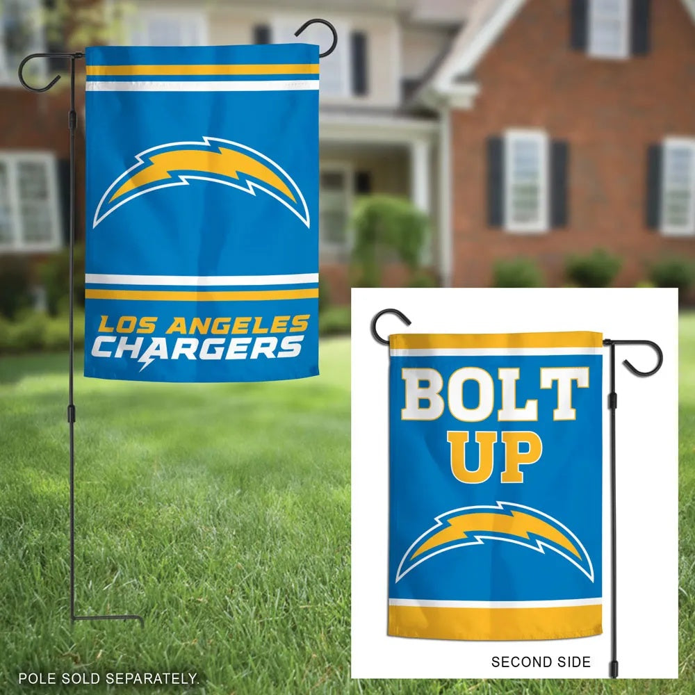 Los Angeles Chargers Bolt Up 2 Sided Garden Flag