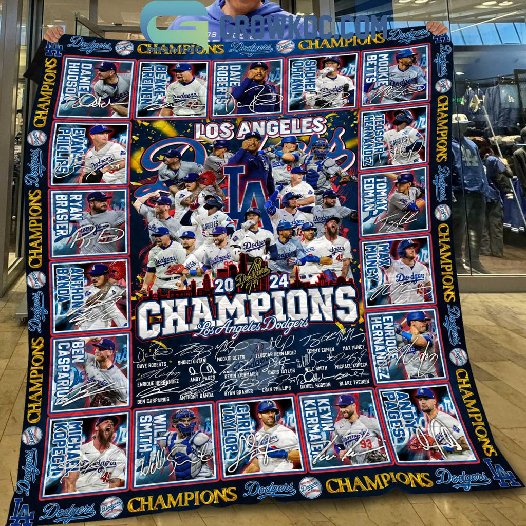Los Angeles Dodgers 2024 World Series Champions Best Season Fleece Blanket Quilt