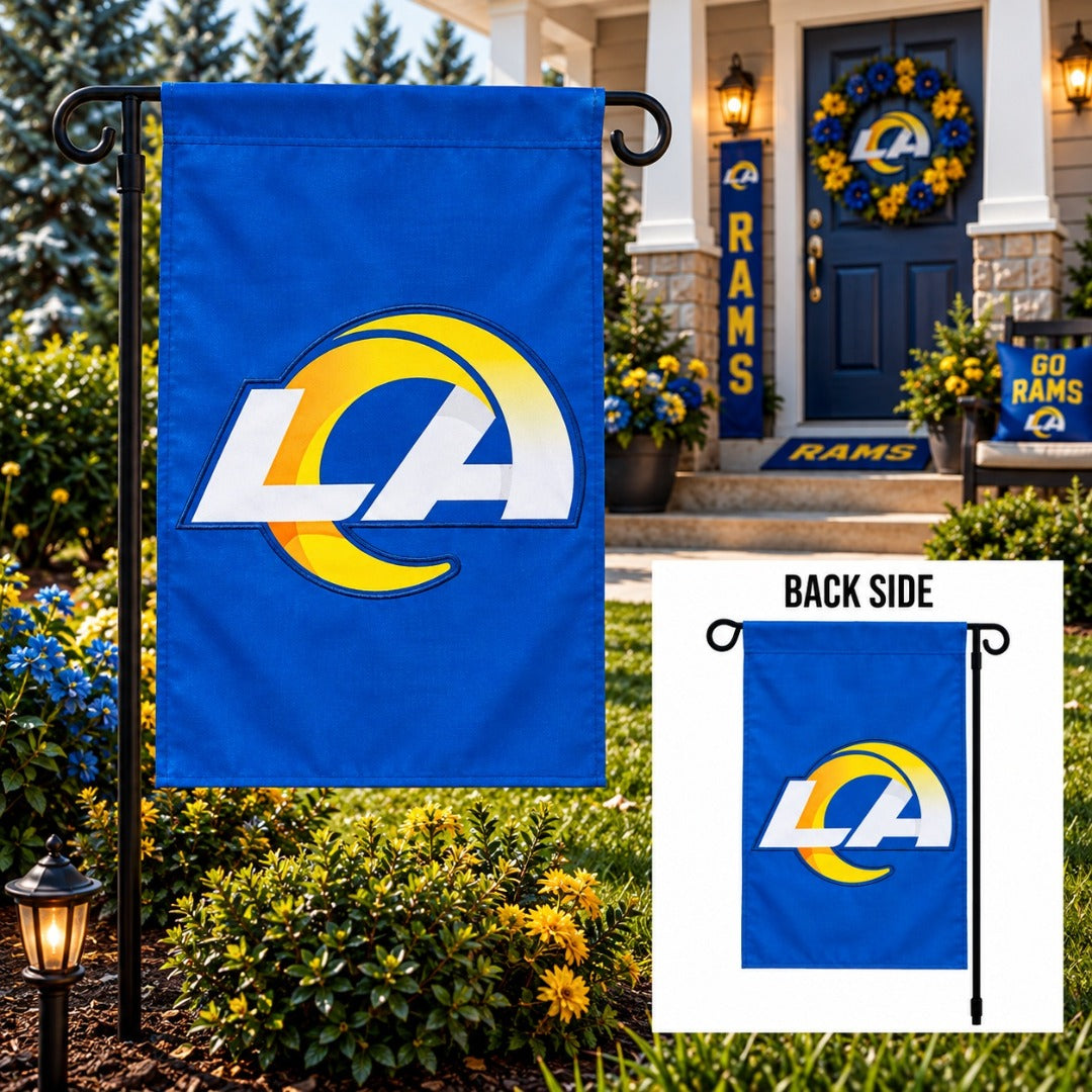 Los Angeles Rams 2 Sided Embroidered Garden Flag