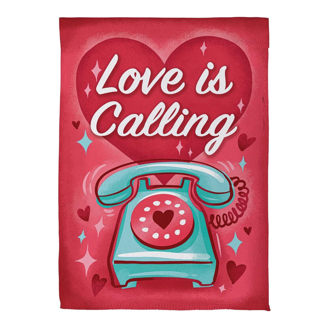 Love Is Calling 2 Sided Garden Flag