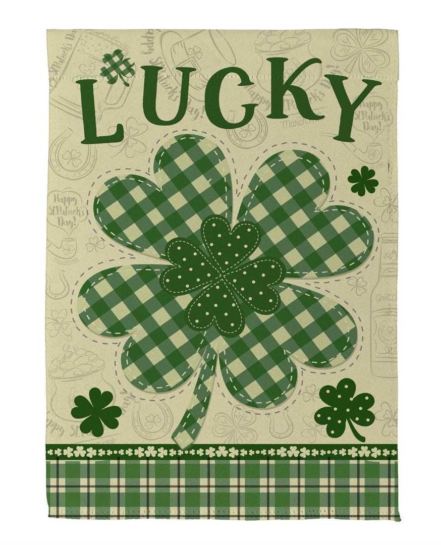 Lucky Clover 2 Sided St Patricks Banner