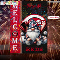 MLB Cincinnati Reds Flag, Happy 4th Of July Garden Flag, Baseball Gomes Flag