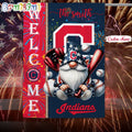 MLB Cleveland Indians Flag, Happy 4th Of July Garden Flag, Baseball Gomes Flag