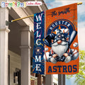 MLB Houston Astros Flag, Happy 4th Of July Garden Flag, Baseball Gomes Flag