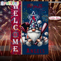 MLB Los Angeles Angels Flag, Happy 4th Of July Garden Flag, Baseball Gomes Flag