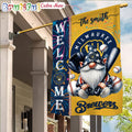 MLB Milwaukee Brewers Flag, Happy 4th Of July Garden Flag, Baseball Gomes Flag