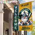 MLB Oakland Athletics Flag, Happy 4th Of July Garden Flag, Baseball Gomes Flag