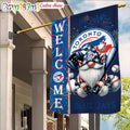 MLB Toronto Blue Jays Flag, Happy 4th Of July Garden Flag, Baseball Gomes Flag