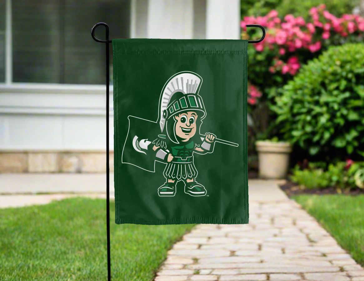 13x18 Michigan State Sparty Spartan Double Sided Garden Flag