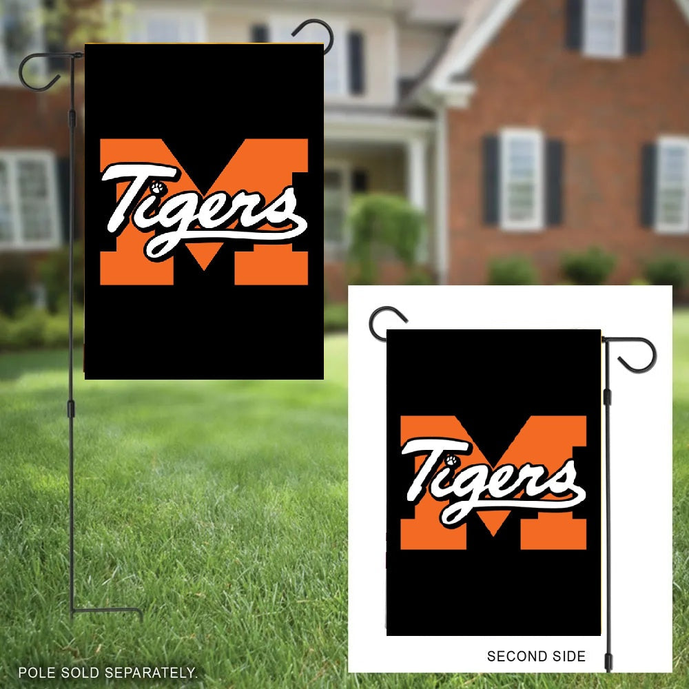Madrid Tigers 2 Sided Black Garden Flag