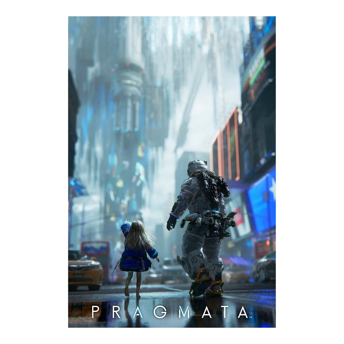 Pragmata Poster ‚Äî City Streets Key Art Print | Sci-Fi Gaming Wall Art