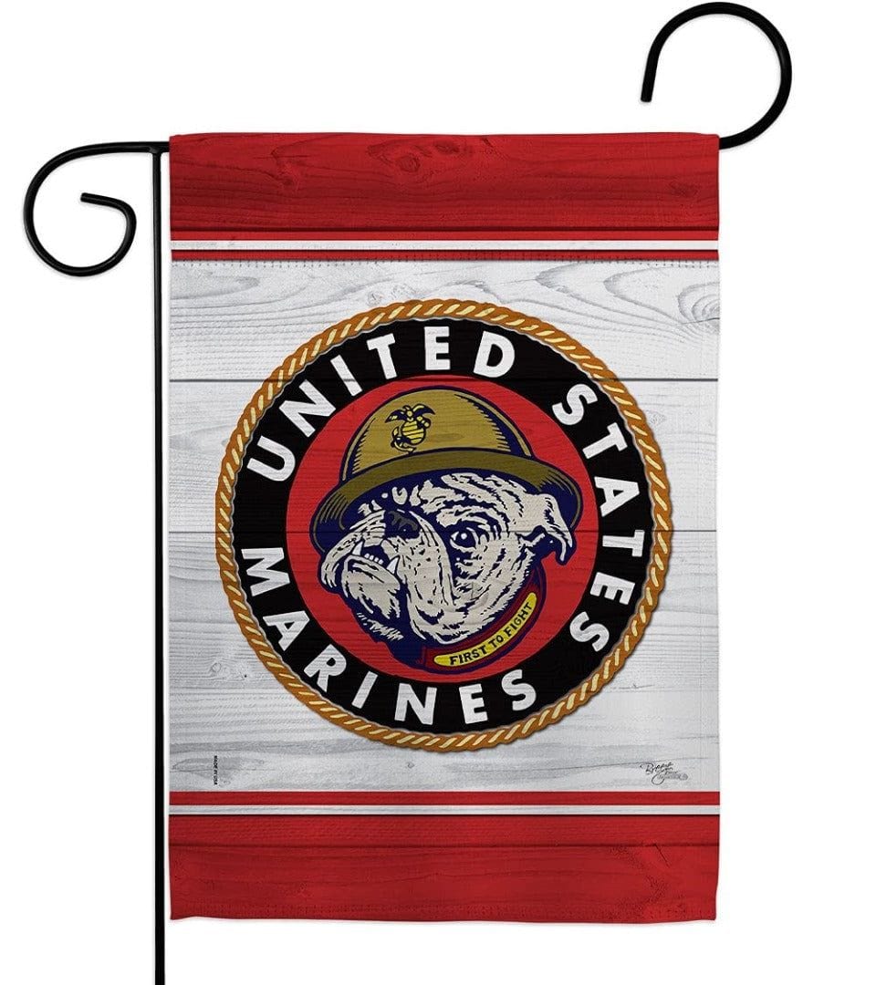 Marine Bulldog Garden Flag 2 Sided Unite States Marines