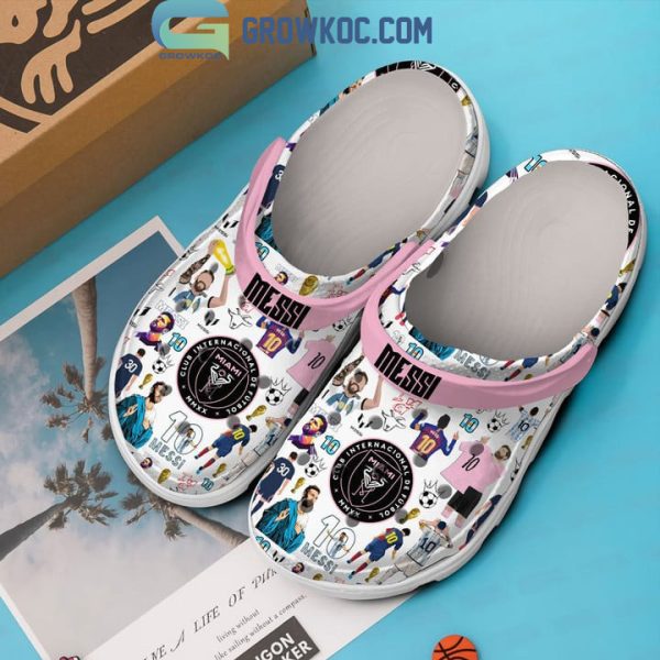 Messi Inter Miami FC White Crocs