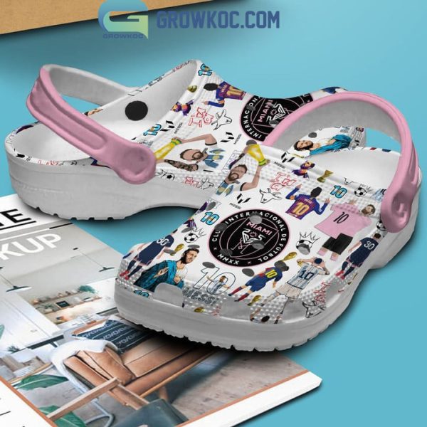 Messi Inter Miami FC White Crocs
