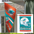 Miami Dolphins 2 Sided Banner Double Logo
