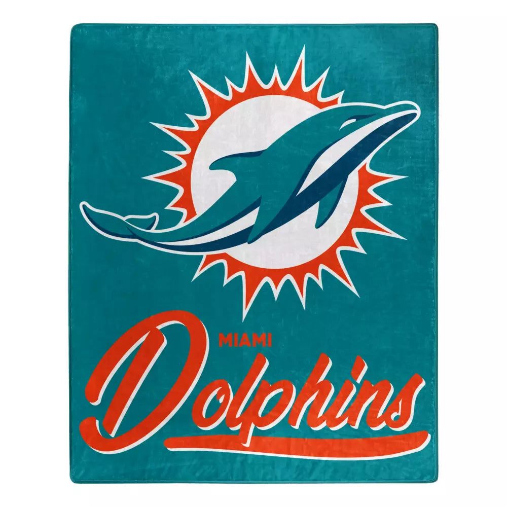 Miami Dolphins Throw Blanket 50×60