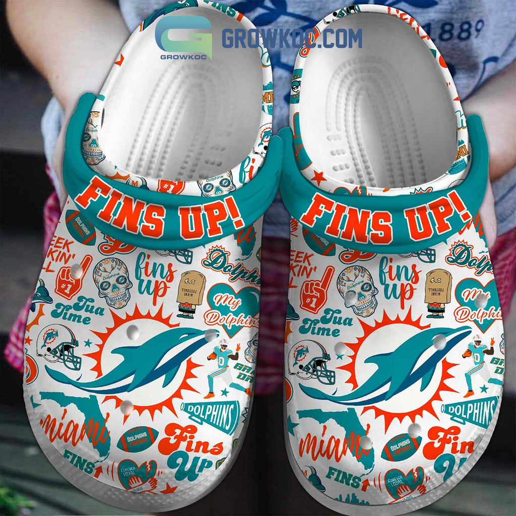 Miami Dolphins Fins Up Tyreek Freakin' Hill Clogs Crocs