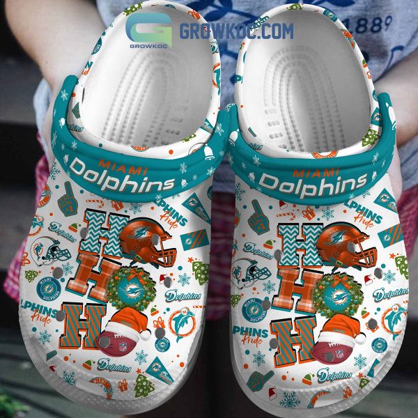 Miami Dolphins Ho Ho Ho Christmas Clogs Crocs