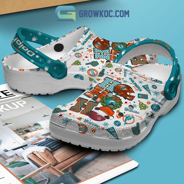 Miami Dolphins Ho Ho Ho Christmas Clogs Crocs