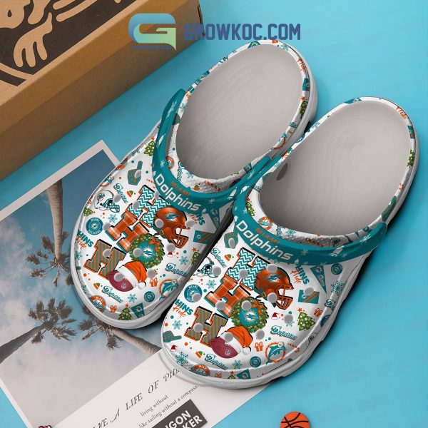 Miami Dolphins Ho Ho Ho Christmas Clogs Crocs