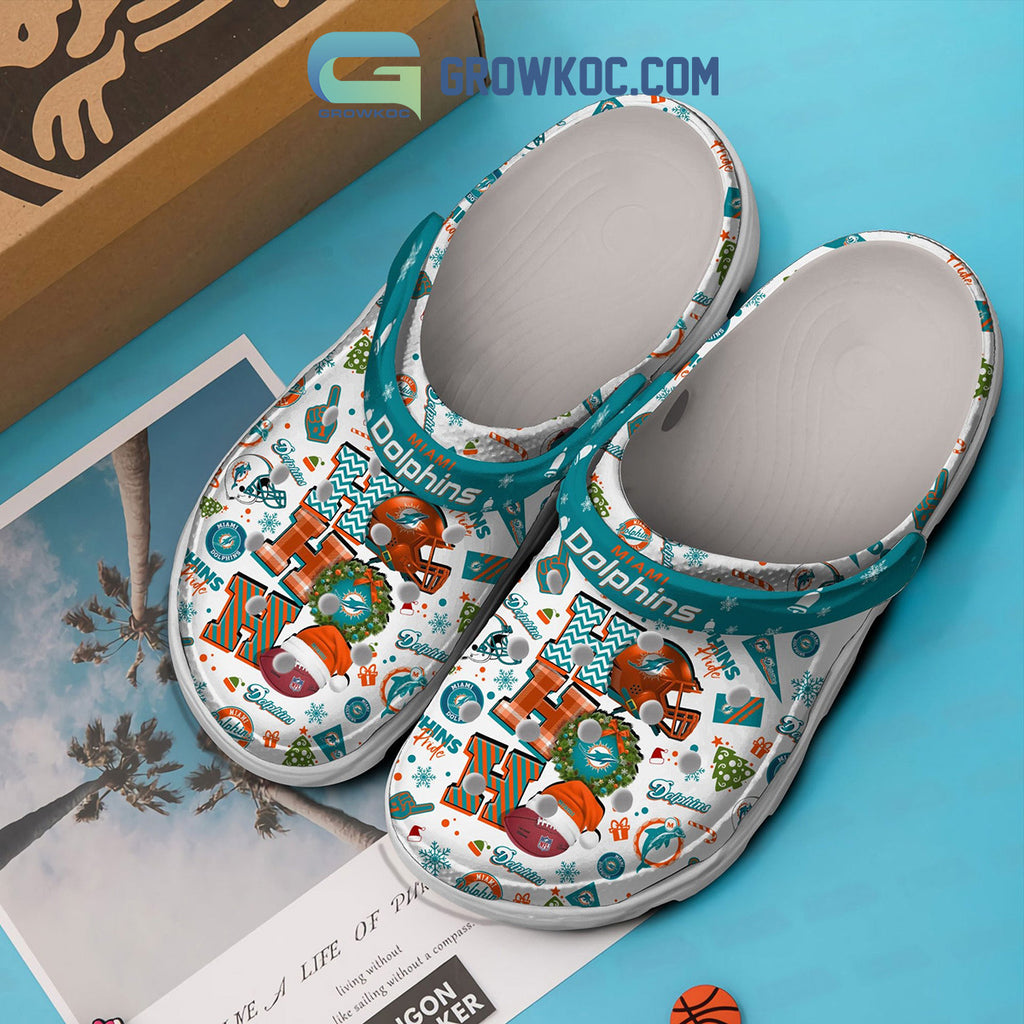 Miami Dolphins Ho Ho Ho Christmas Clogs Crocs