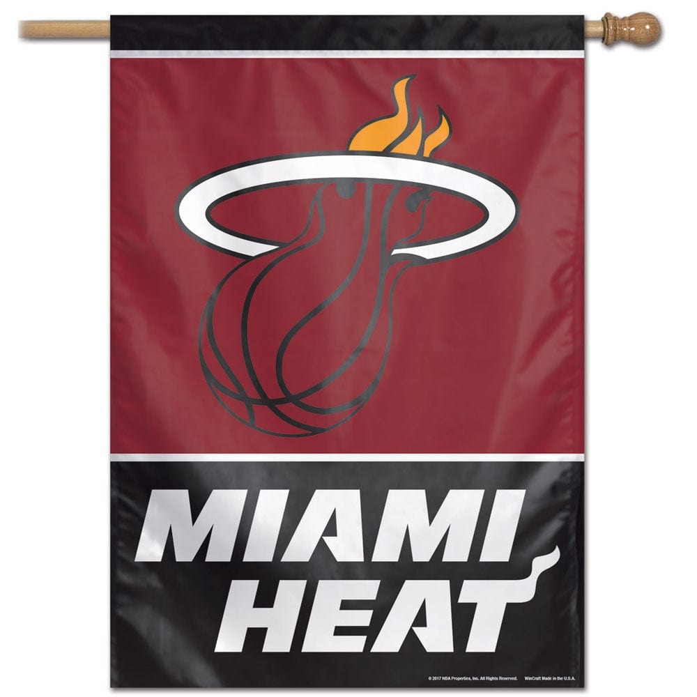 Miami Heat Flag Vertical House Banner