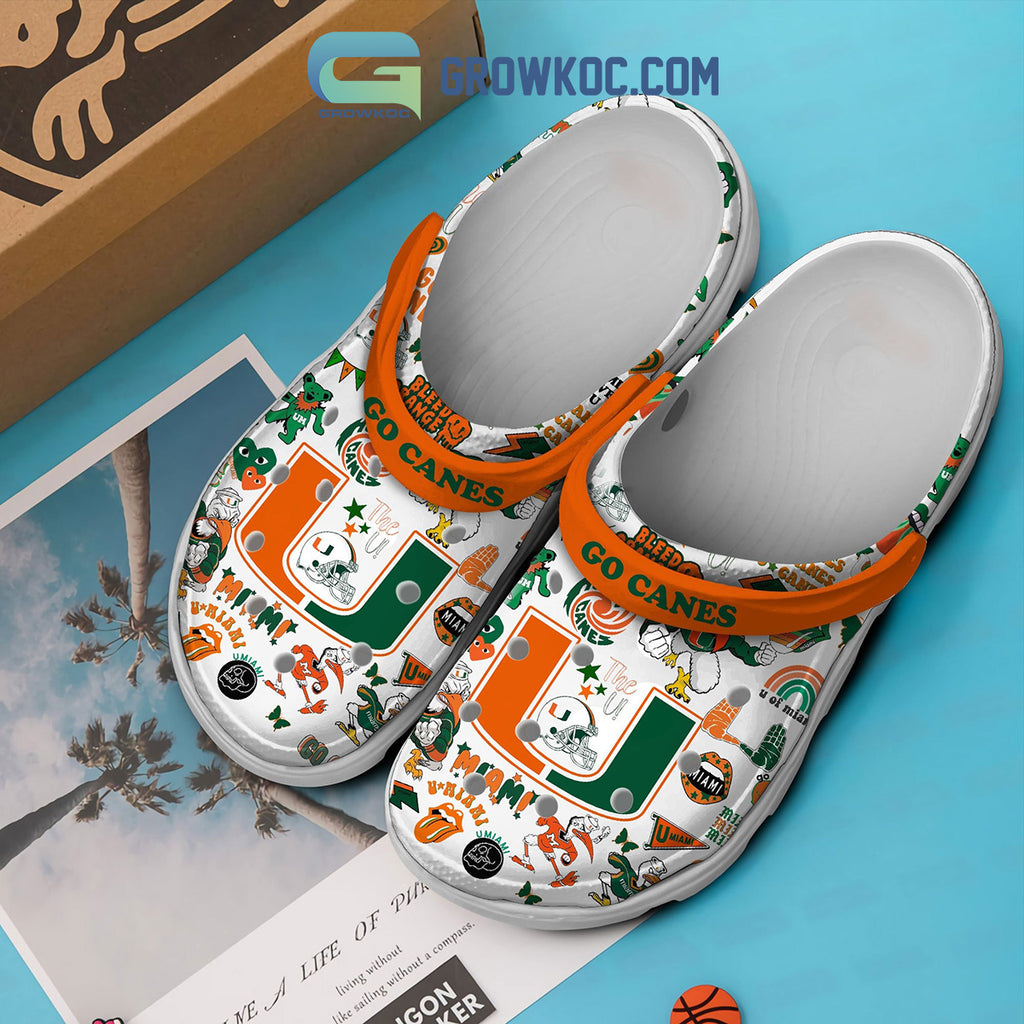 Miami Hurricanes NCAA Go Canes Clogs Crocs