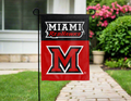 Miami University - M Redhawks Double Sided Garden Flag