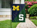 University of Michigan - Michigan State University House Divided Garden Flag