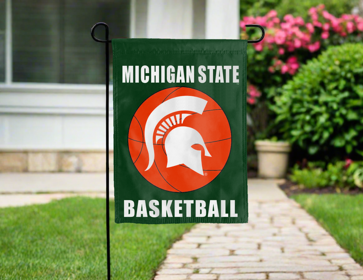 13x18 Michigan State Basketball Double Sided Garden Flag