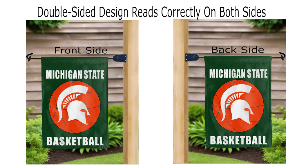 13x18 Michigan State Basketball Double Sided Garden Flag