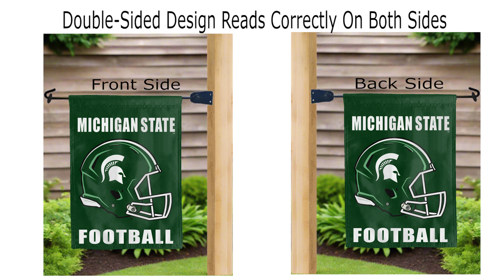 Michigan State Spartans Football Double Sided Garden Flag