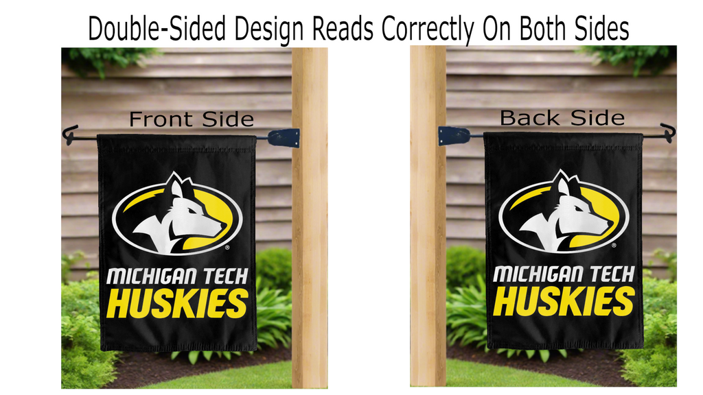 Michigan Tech - Huskies Double Sided Garden Flag