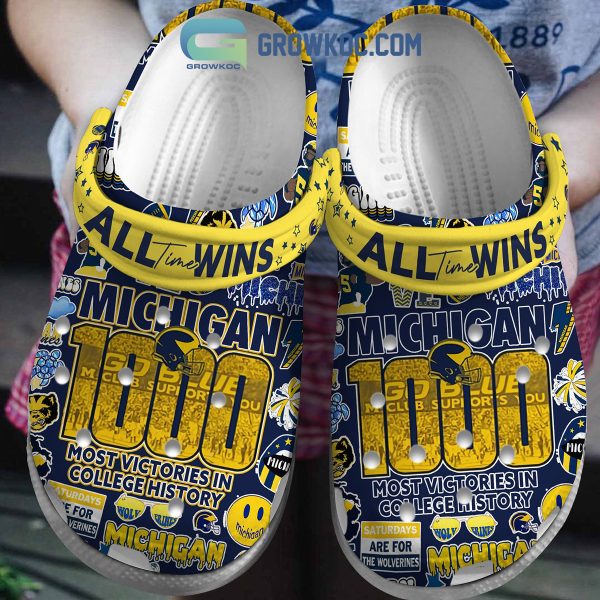 Michigan Wolverines 1000 Victories In History Crocs Clogs