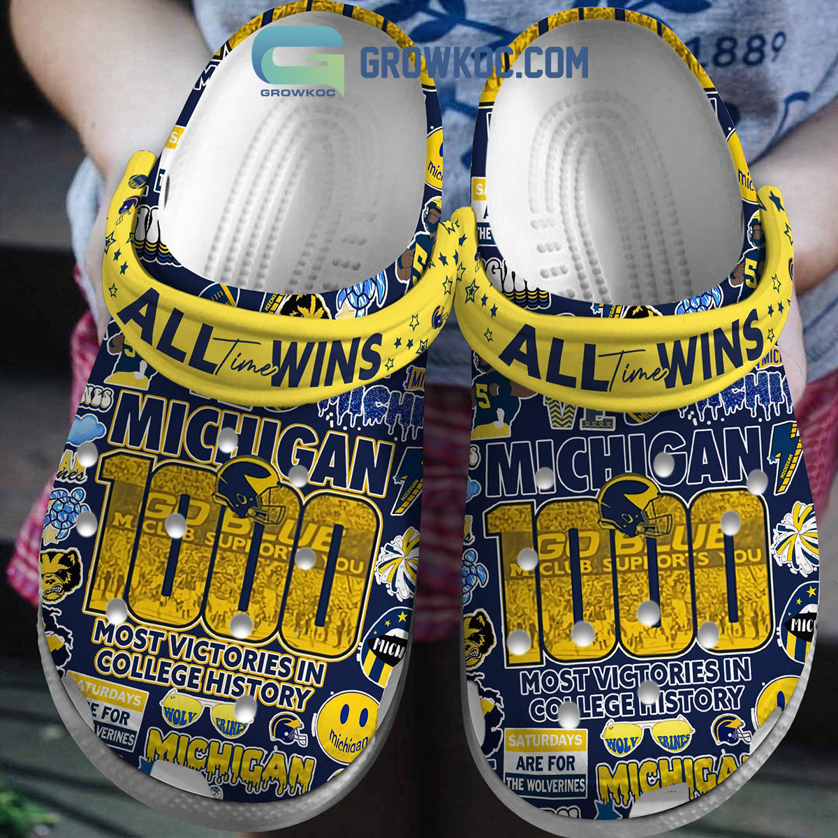 Michigan Wolverines 1000 Victories In History Crocs Clogs