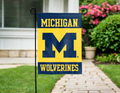 Michigan - Wolverines Block M Maize Double Sided Garden Flag