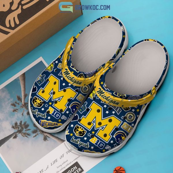Michigan Wolverines Go Blue Big Ten Design Crocs