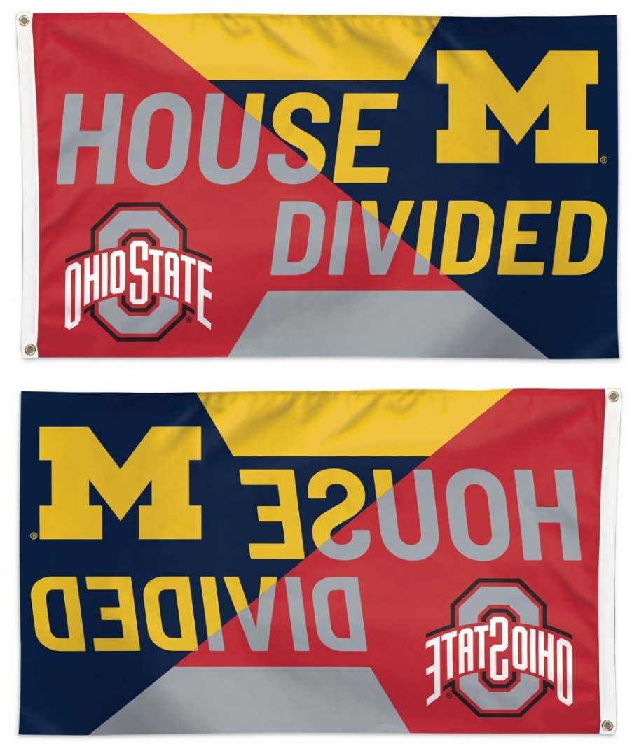 Michigan and Ohio State House Divided 3x5 Flag