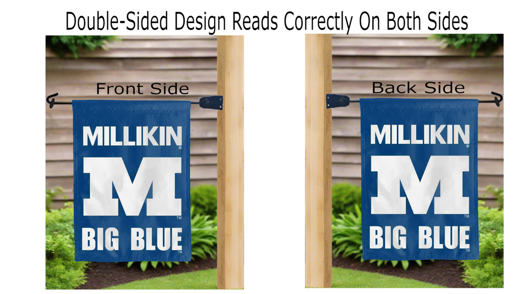 Millikin University - Big Blue Double Sided Garden Flag