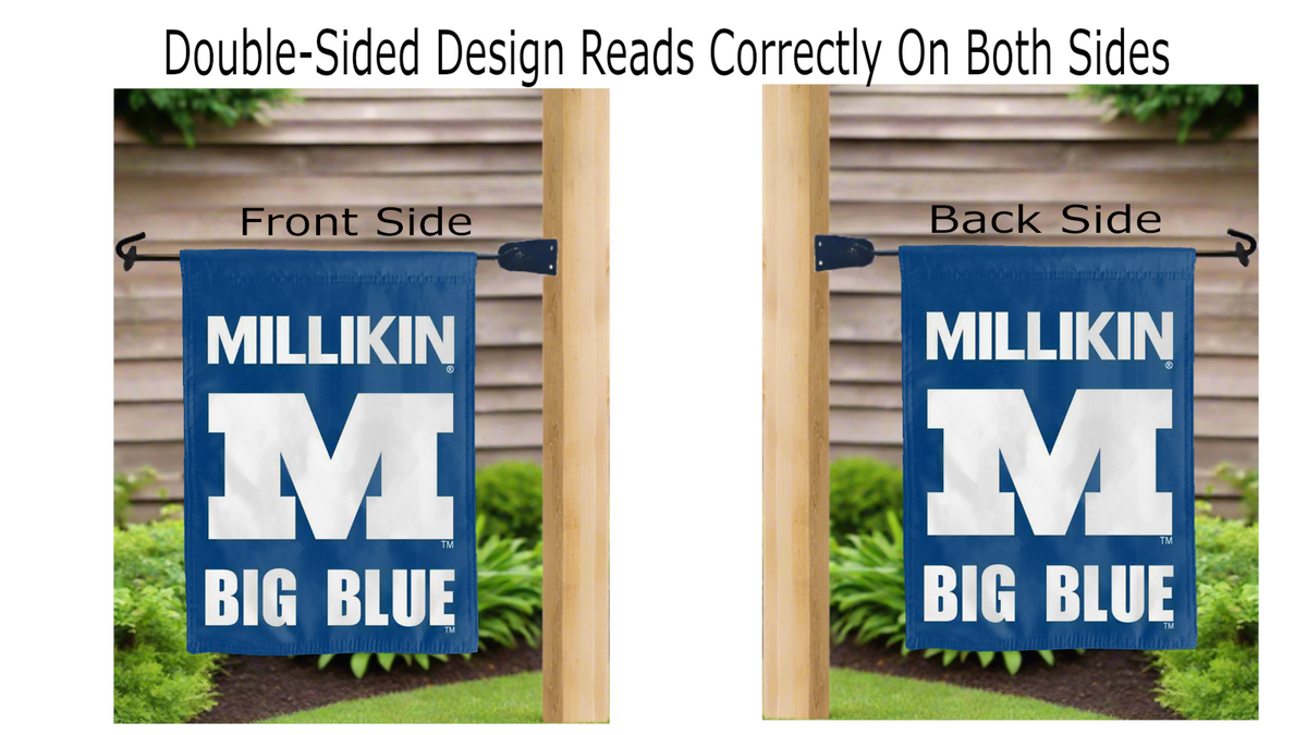 Millikin University - Big Blue Double Sided Garden Flag