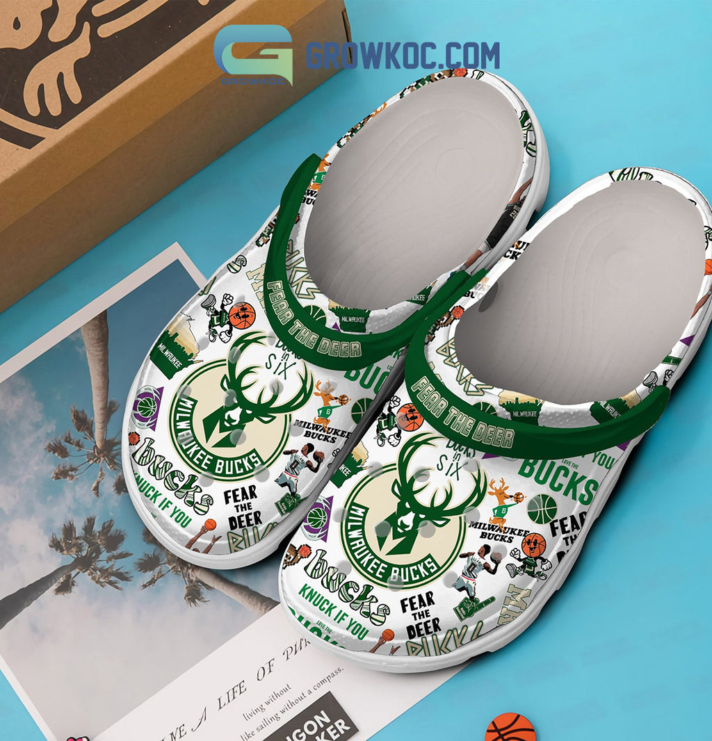 Milwaukee Bucks Fear The Deer Clogs Crocs