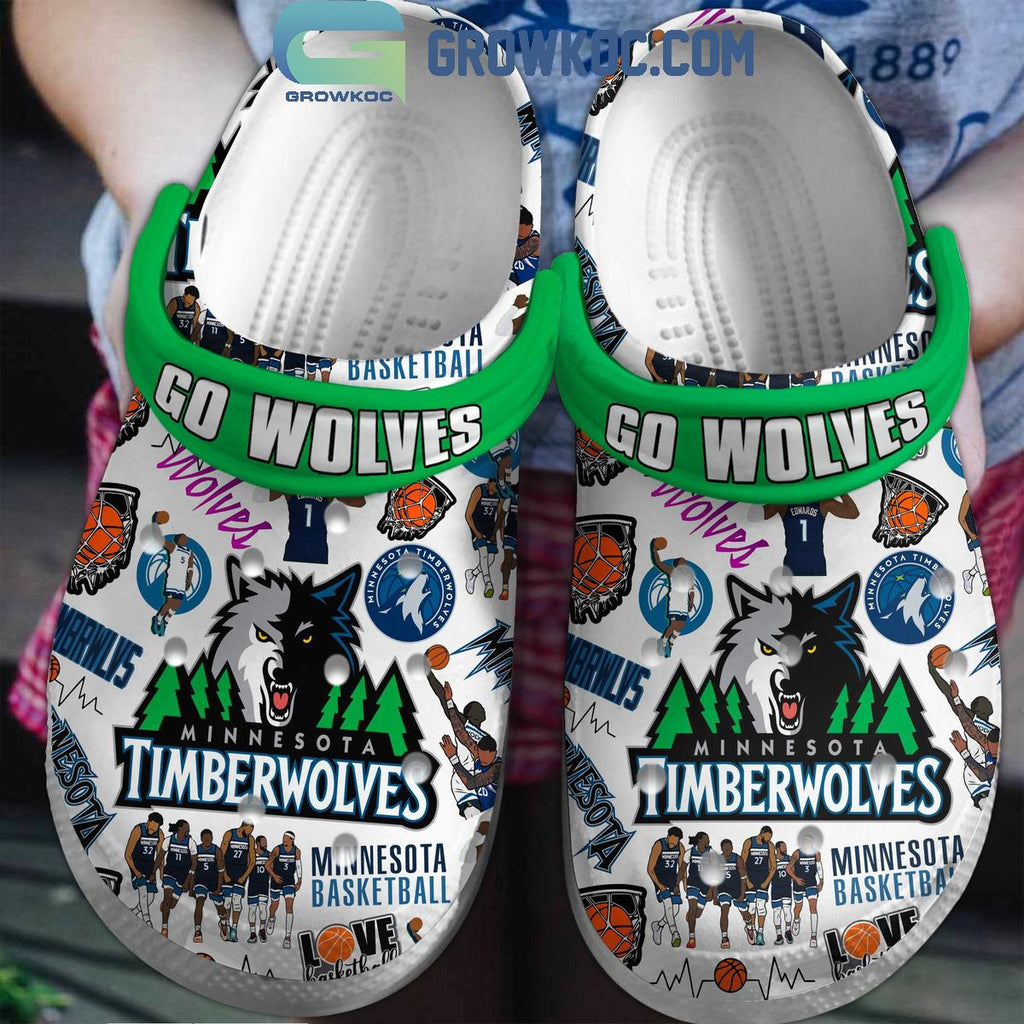 Minnesota Timberwolves Go Wolves Basketball Fan Crocs Clogs