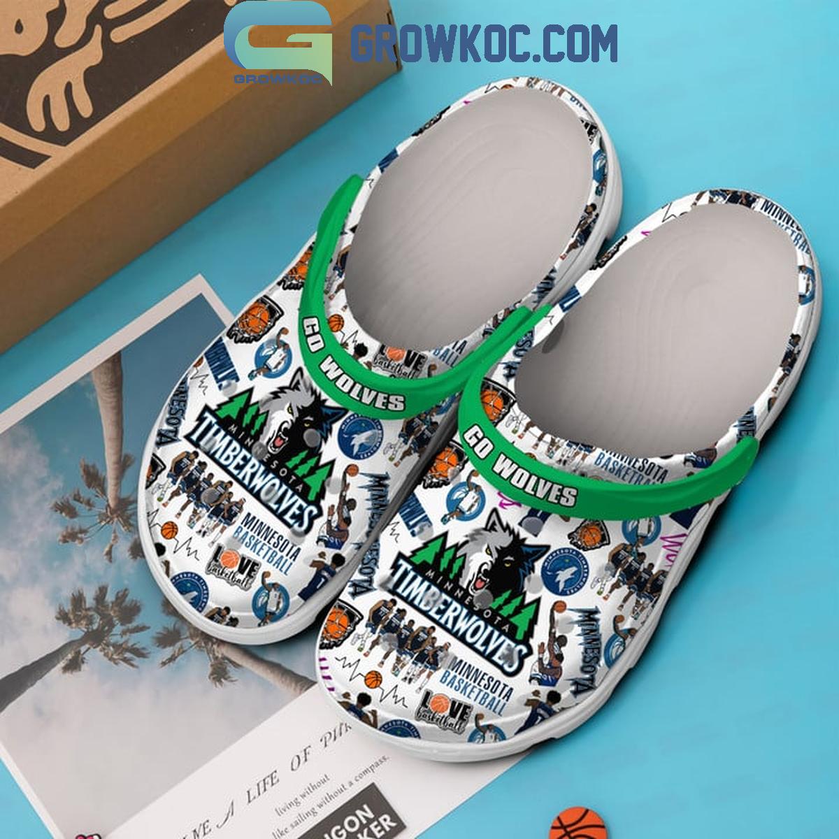 Minnesota Timberwolves Go Wolves Basketball Fan Crocs Clogs