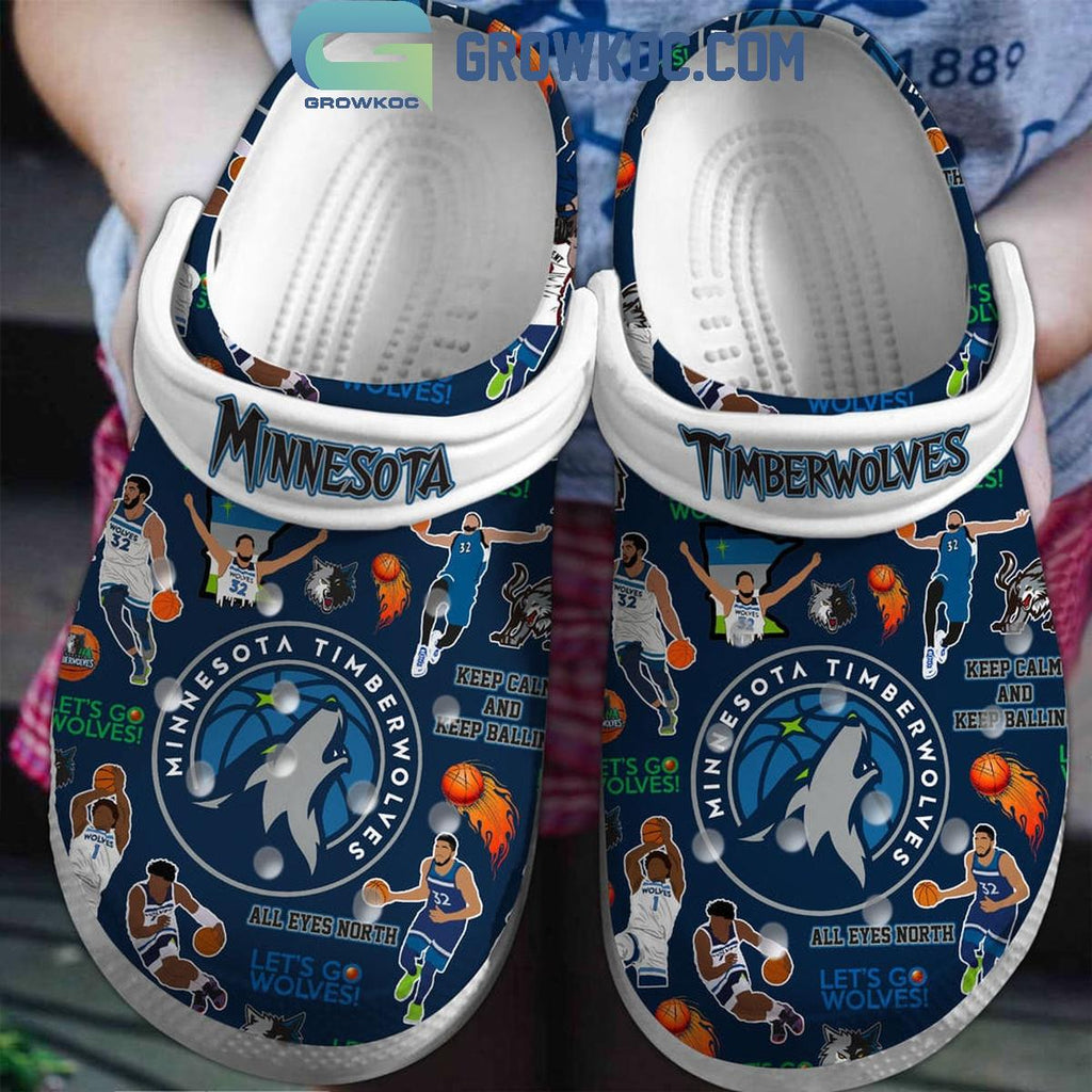 Minnesota Timberwolves Let's Go Wolves Navy Version Crocs Clogs