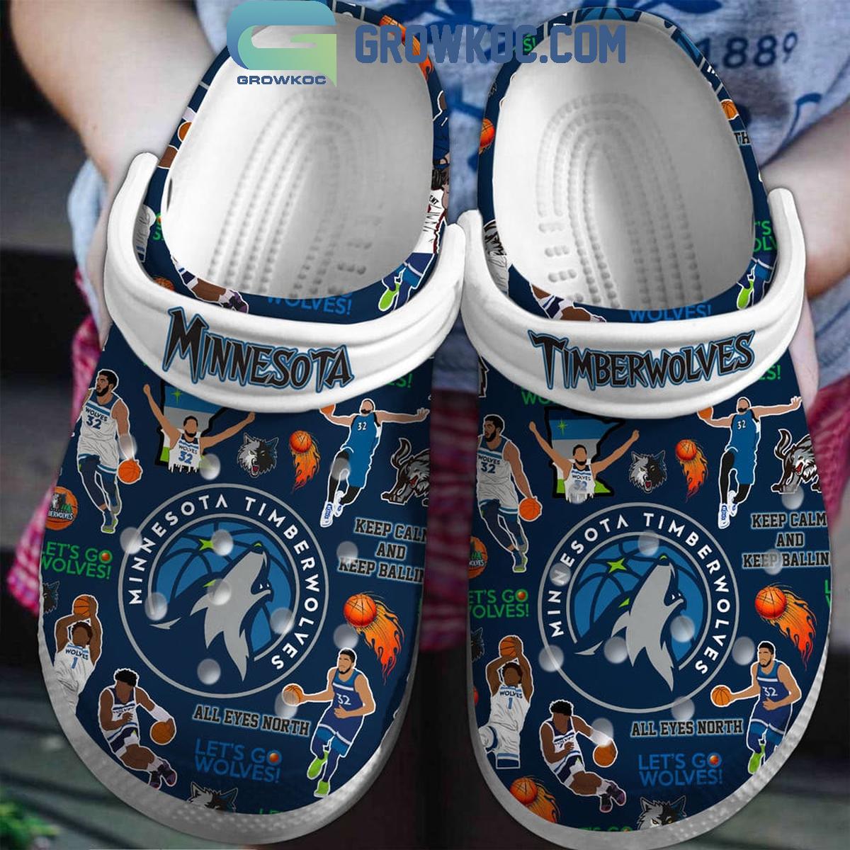 Minnesota Timberwolves Let's Go Wolves Navy Version Crocs Clogs