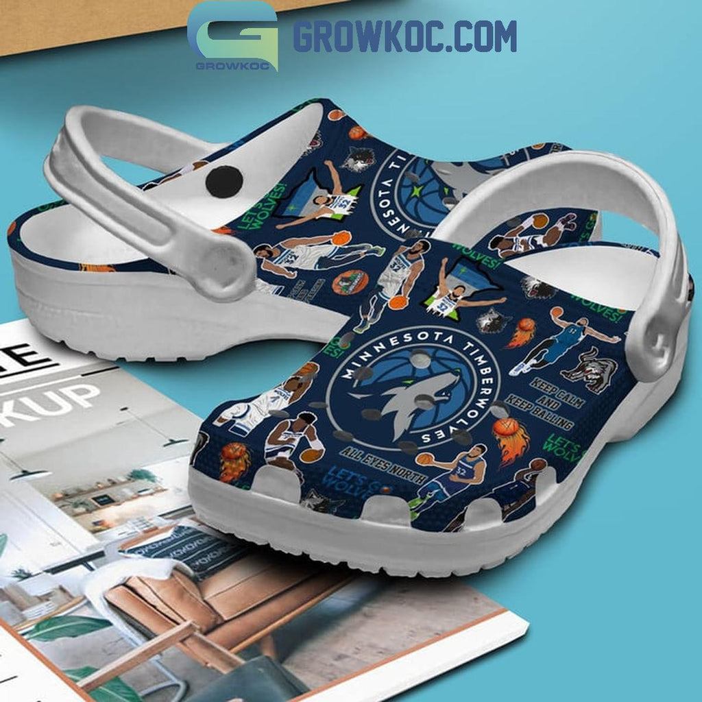 Minnesota Timberwolves Let's Go Wolves Navy Version Crocs Clogs