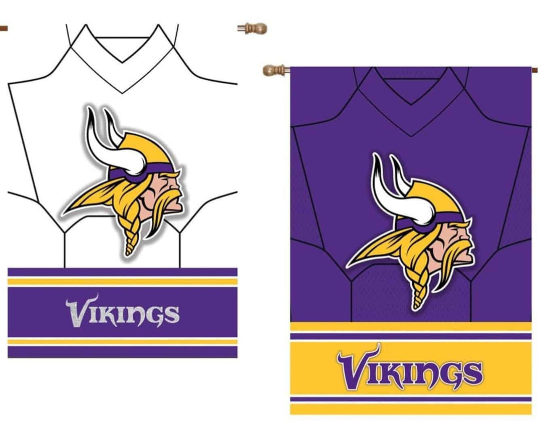 Minnesota Vikings Flag 2 Sided Foil Jersey House Banner