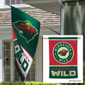 Minnesota Wild Banner 2 Sided Double Logo House Flag