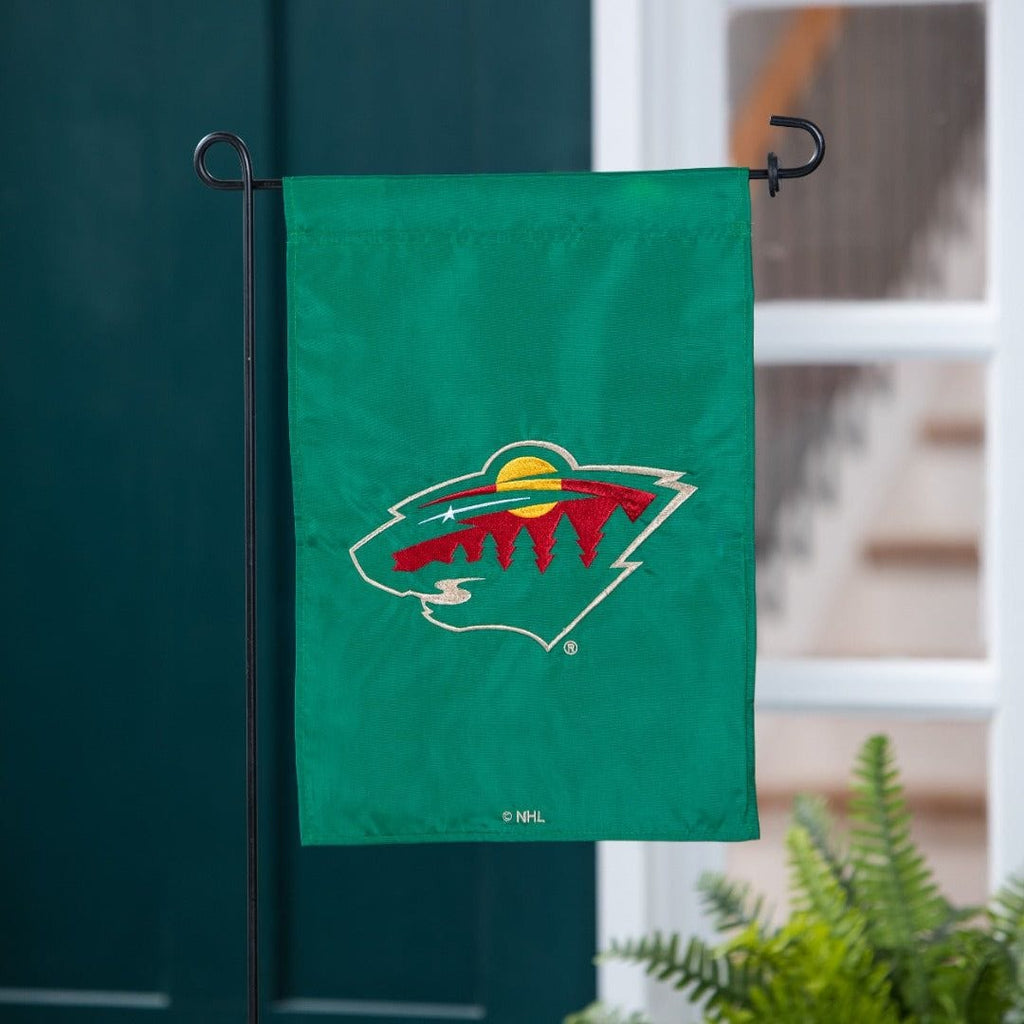Minnesota Wild Garden Flag 2 Sided Applique